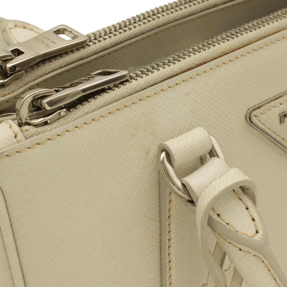 PRADA Galleria Handbag/Shoulder Bag, Saffiano Leather, White, 1BA896 - Picture 5 of 10